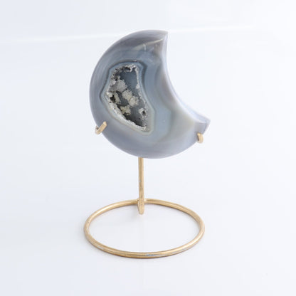 Agate Moons with Stand Set of 5