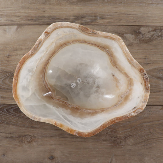 Mexican Onyx/Calcite Bowl 12" - Expert Wholesale and Supplier of Wholesale Crystals & Bulk Gemstones, ["Bowls","Calcite","Mexico","onyx"]