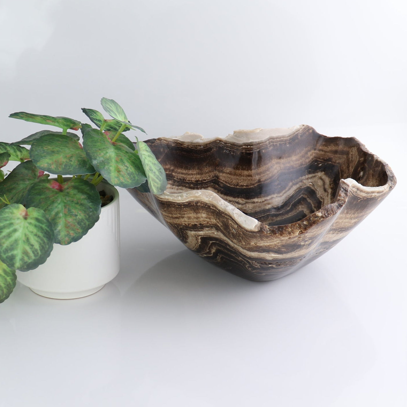 Mexican Onyx/Calcite Bowl 13"