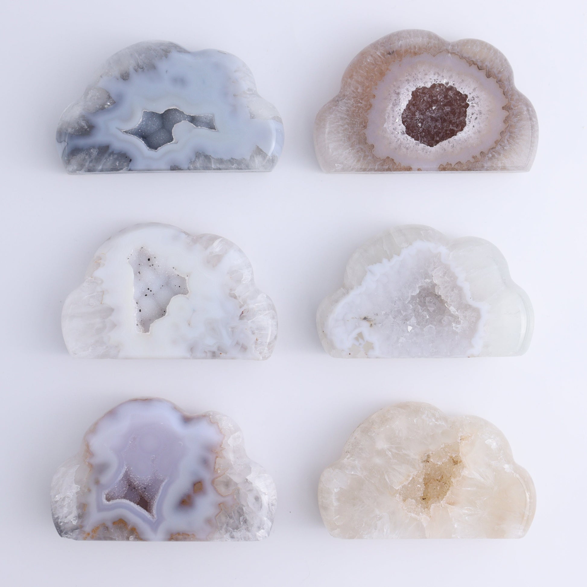 Agate Clouds Set of 6 - Expert Wholesale and Supplier of Wholesale Crystals & Bulk Gemstones, ["Agate","Clouds"]