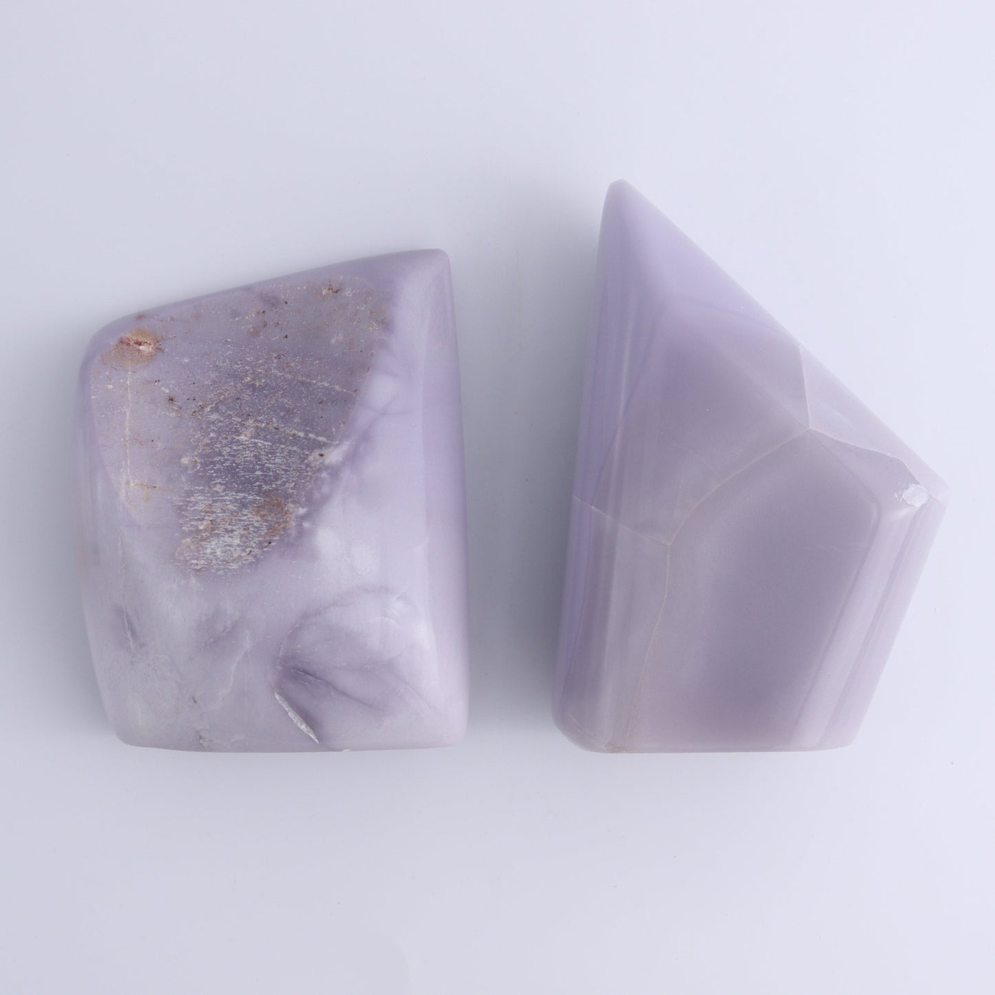 Lavender Fluorite Freeform Set of 2 - Expert Wholesale and Supplier of Wholesale Crystals & Bulk Gemstones, ["Fluorite","Freeform","Freeforms","Lavender Fluorite","Mexico"]