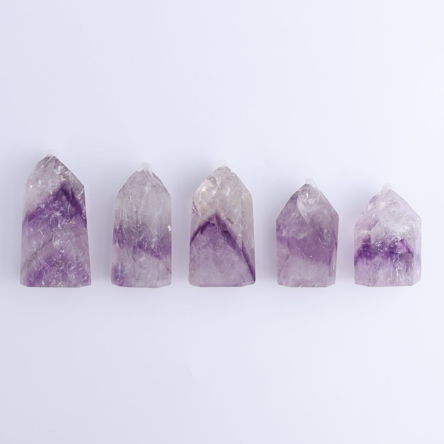 Amethyst Towers Set of 5 - Expert Wholesale and Supplier of Wholesale Crystals & Bulk Gemstones, ["Amethyst","Brazil","Towers"]