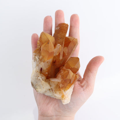 Tangerine Quartz Clusters Set of 4