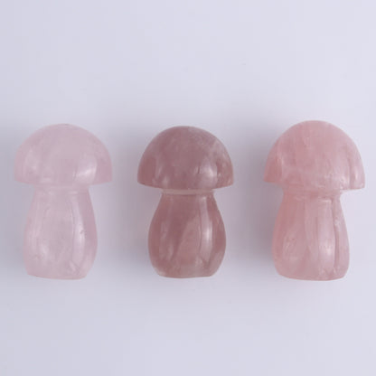 Rose Quartz Mushrooms Set of 9 - Expert Wholesale and Supplier of Wholesale Crystals & Bulk Gemstones, ["Madagascar","Mushrooms","Quartz","Rose Quartz"]