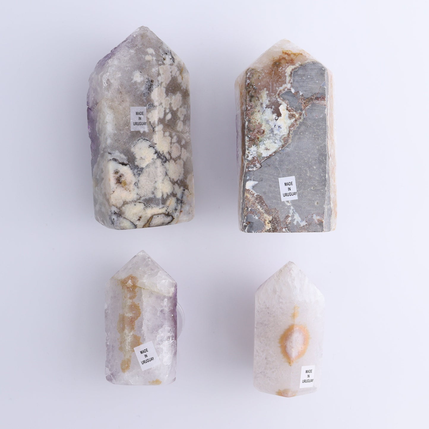 Uruguay Amethyst Towers Set of 4 - Expert Wholesale and Supplier of Wholesale Crystals & Bulk Gemstones, ["Amethyst","Towers","Uruguay"]