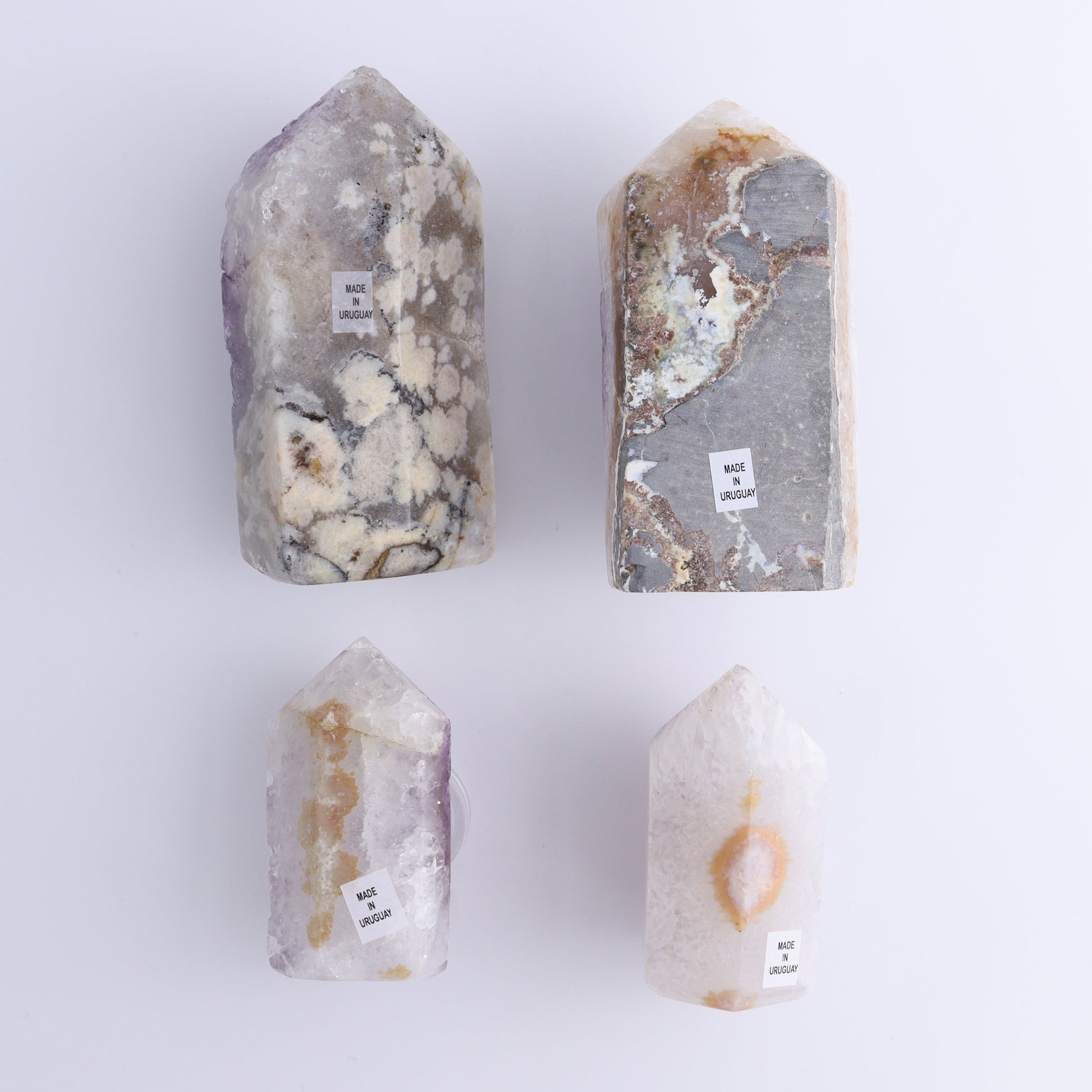 Uruguay Amethyst Towers Set of 4 - Expert Wholesale and Supplier of Wholesale Crystals & Bulk Gemstones, ["Amethyst","Towers","Uruguay"]