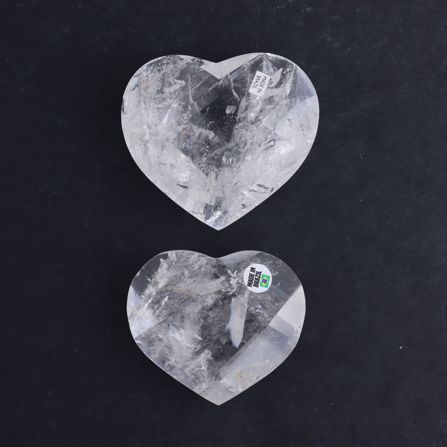 Clear Quartz Mixed Hearts & Hexagon Set of 4 - Expert Wholesale and Supplier of Wholesale Crystals & Bulk Gemstones, ["Brazil","Clear Quartz","Hearts","Hexagon","Quartz"]