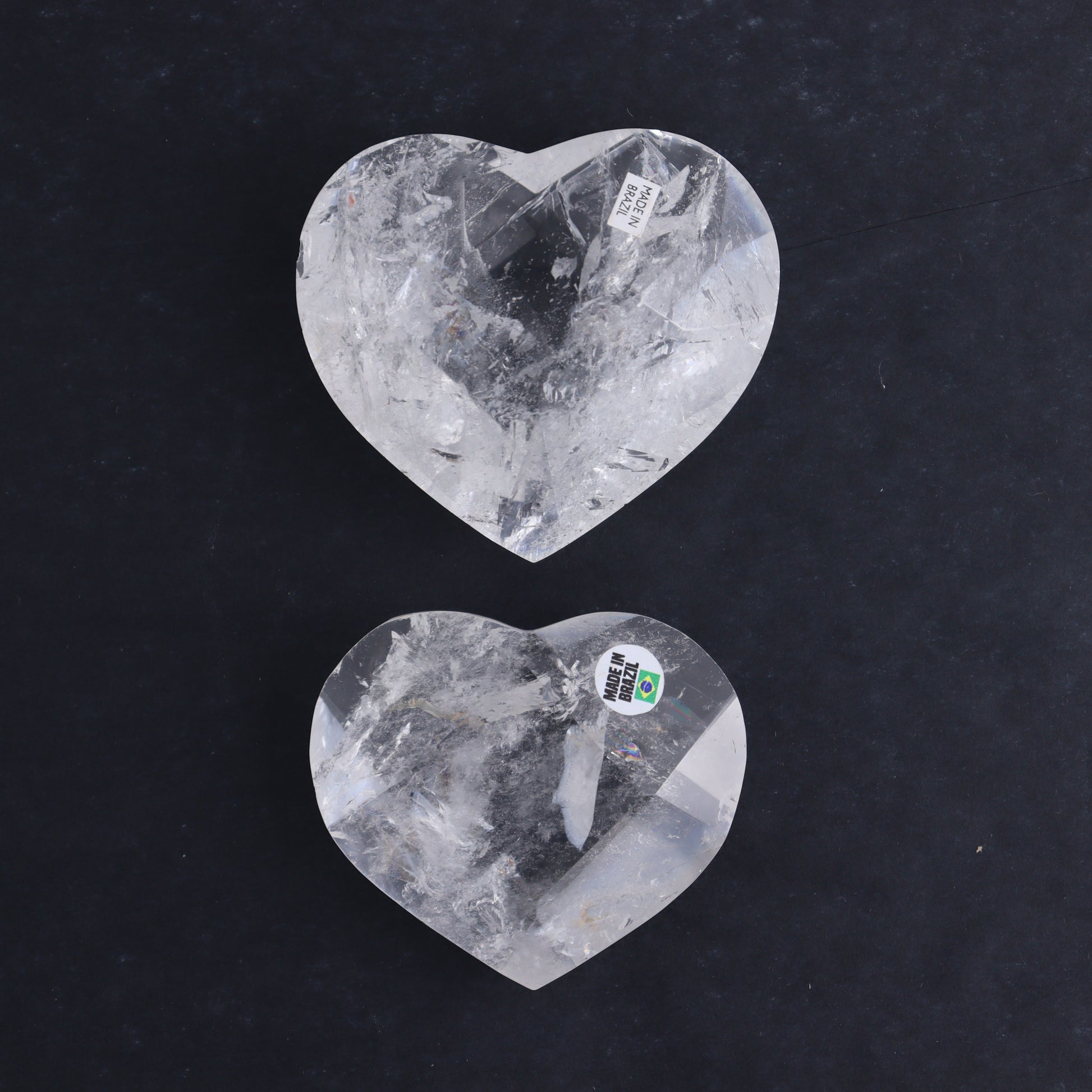 Clear Quartz Mixed Hearts & Hexagon Set of 4 - Expert Wholesale and Supplier of Wholesale Crystals & Bulk Gemstones, ["Brazil","Clear Quartz","Hearts","Hexagon","Quartz"]