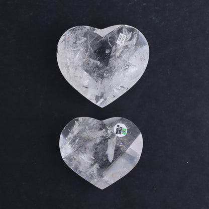 Clear Quartz Mixed Hearts & Hexagon Set of 4 - Expert Wholesale and Supplier of Wholesale Crystals & Bulk Gemstones, ["Brazil","Clear Quartz","Hearts","Hexagon","Quartz"]