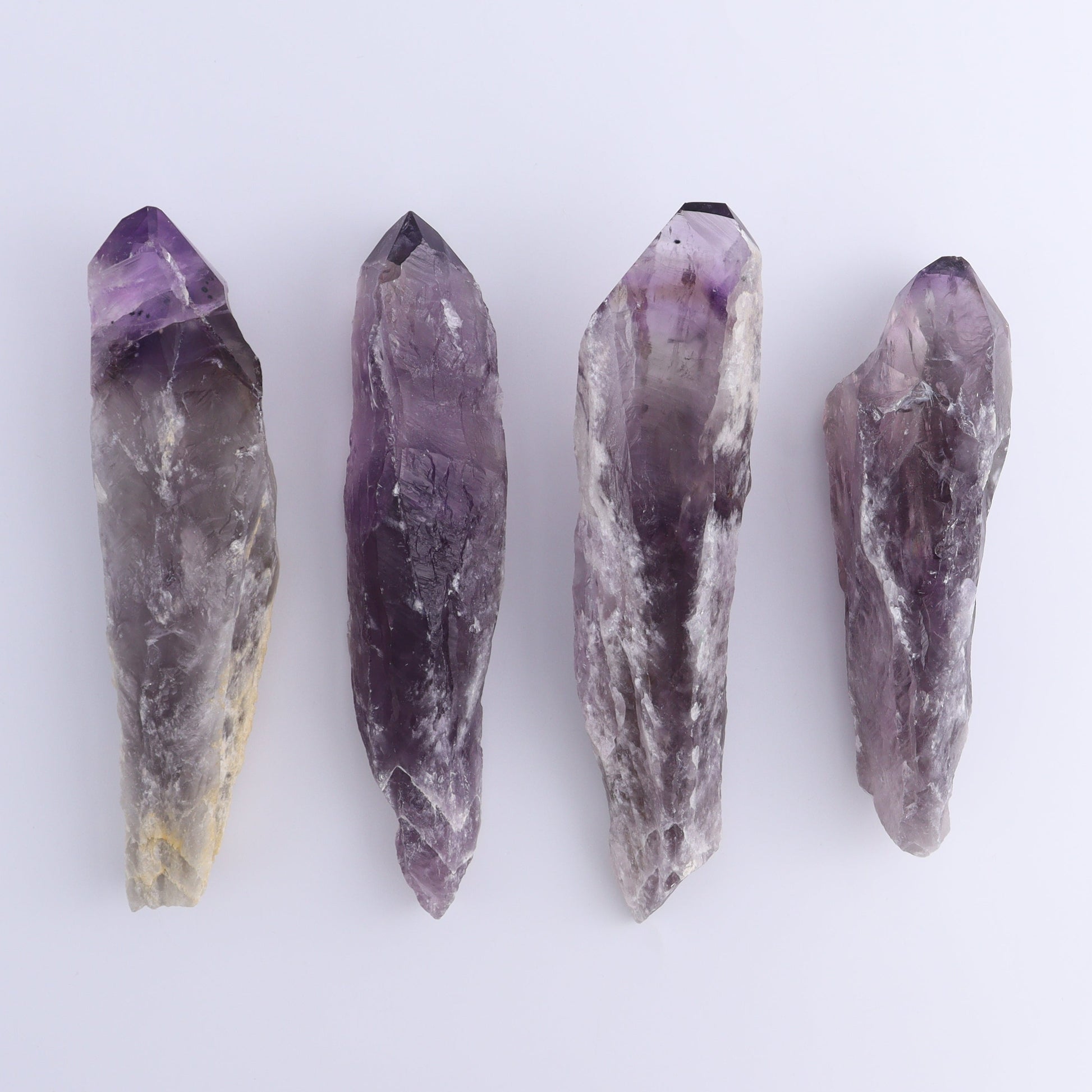 Amethyst Polished Tips Set of 4 - Expert Wholesale and Supplier of Wholesale Crystals & Bulk Gemstones, ["Amethyst","Polished Tip"]