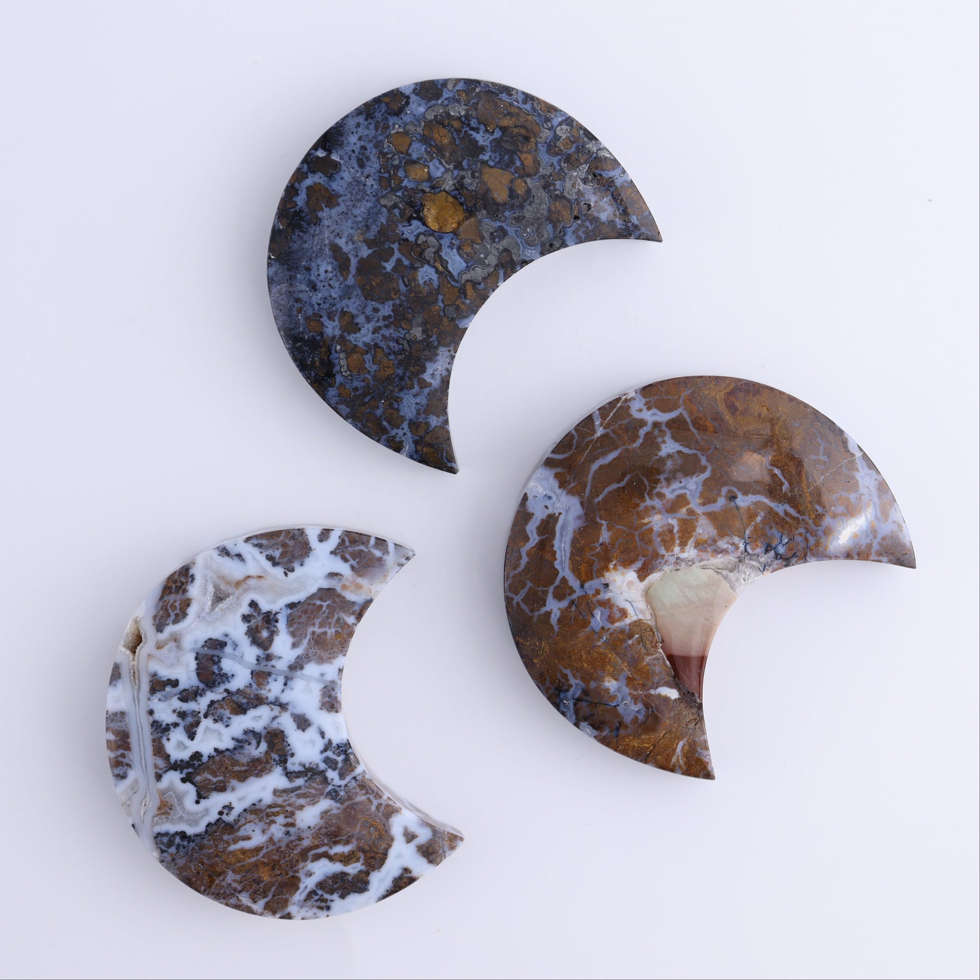 Brecciated Jasper Moons Set of 12 - Expert Wholesale and Supplier of Wholesale Crystals & Bulk Gemstones, ["Brecciated Jasper","Indonesia","moons"]