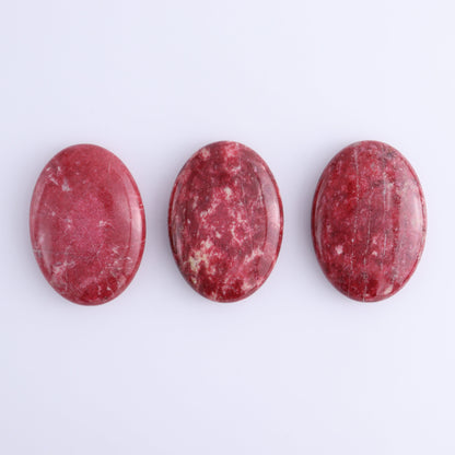 Thulite Palm Stones Set of 3 - Expert Wholesale and Supplier of Wholesale Crystals & Bulk Gemstones, Palm Stones, thulite