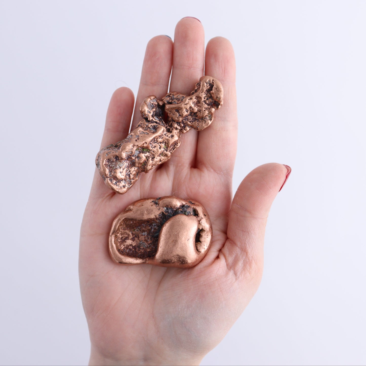 Copper Nuggets Flat of 12 - Expert Wholesale and Supplier of Wholesale Crystals & Bulk Gemstones, ["copper","Copper Nuggets","Freeforms","United States"]