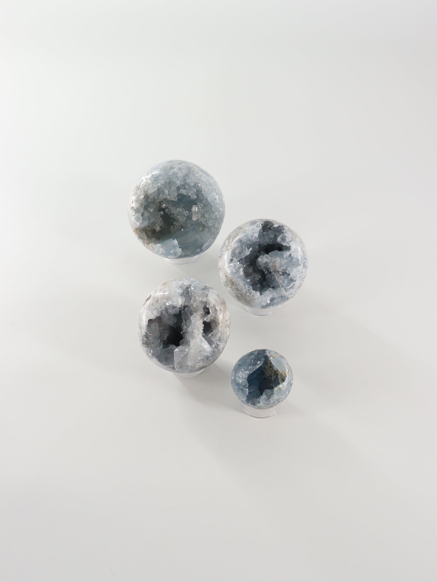 Celesite Spheres Set of 4 - Expert Wholesale and Supplier of Wholesale Crystals & Bulk Gemstones, []