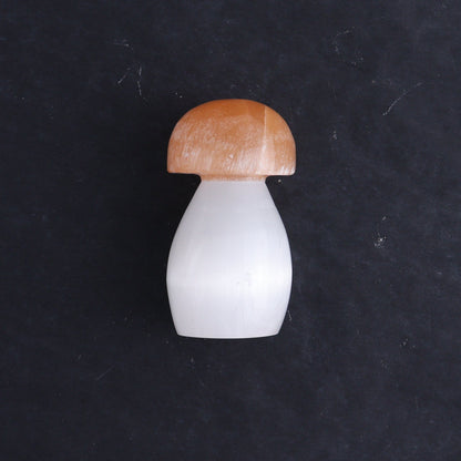 One Selenite (Satin Spar) Mushroom Peach/White 6 cm - Expert Wholesale and Supplier of Wholesale Crystals & Bulk Gemstones, ["Morocco","Mushrooms","Peach Selenite","Selenite"]