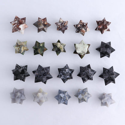 Mixed Stones Stars Set of 18 & 2 Cut Base Stars