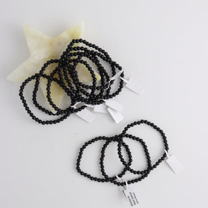 Black Obsidian Bracelet 4mm Set of 10 - Expert Wholesale and Supplier of Wholesale Crystals & Bulk Gemstones, ["bracelets","China","Jewelry","Obsidian"]