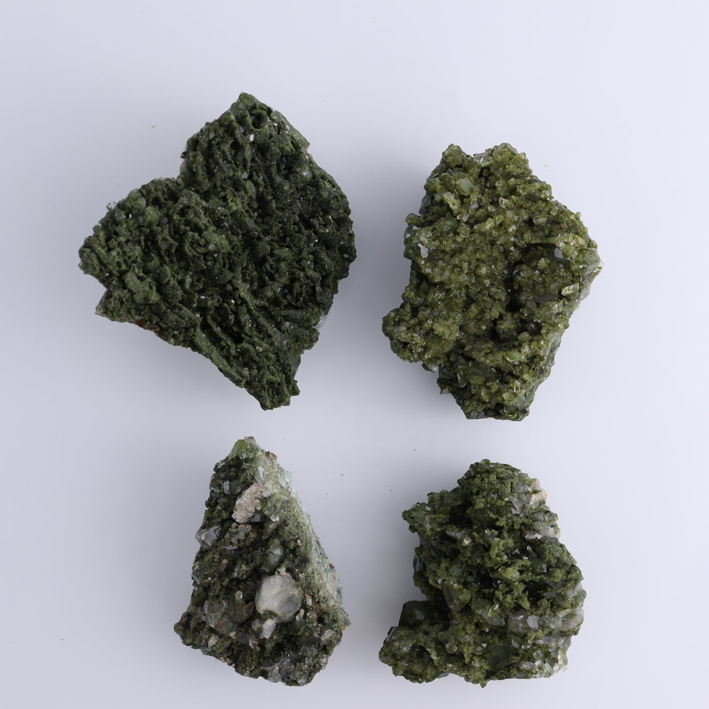 Epidote Set of 4 - Expert Wholesale and Supplier of Wholesale Crystals & Bulk Gemstones, ["epidote","flat","Flats"]