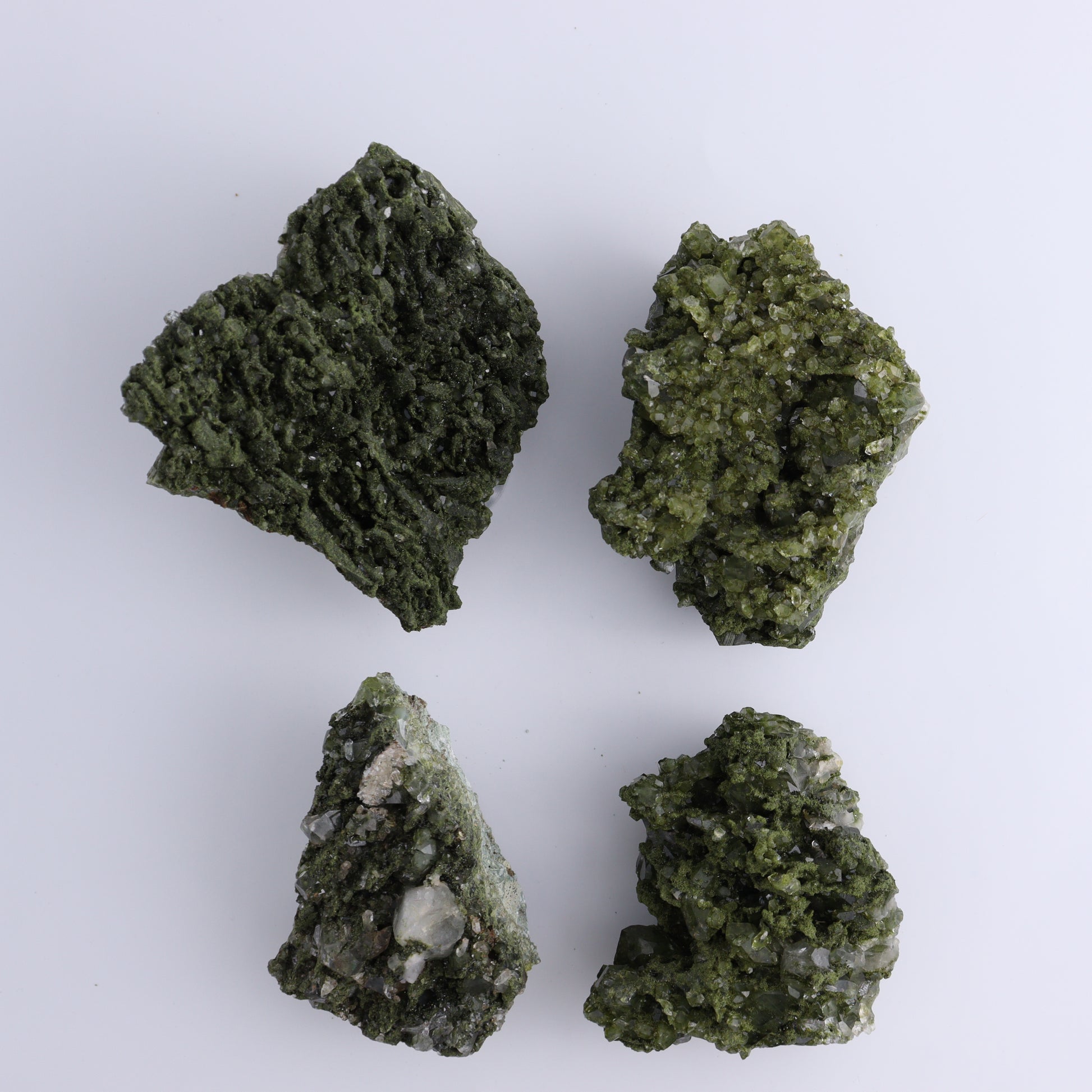Epidote Set of 4 - Expert Wholesale and Supplier of Wholesale Crystals & Bulk Gemstones, ["epidote","flat","Flats"]