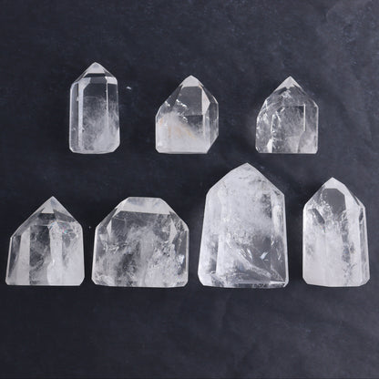 Clear Quartz Towers Set of 7 - Expert Wholesale and Supplier of Wholesale Crystals & Bulk Gemstones, ["Clear Quartz","Points","Quartz","Towers"]