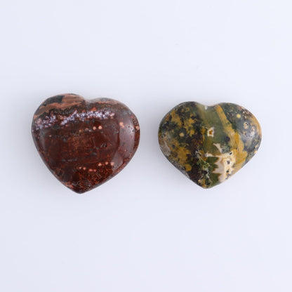 Ocean Jasper Hearts Set of 10