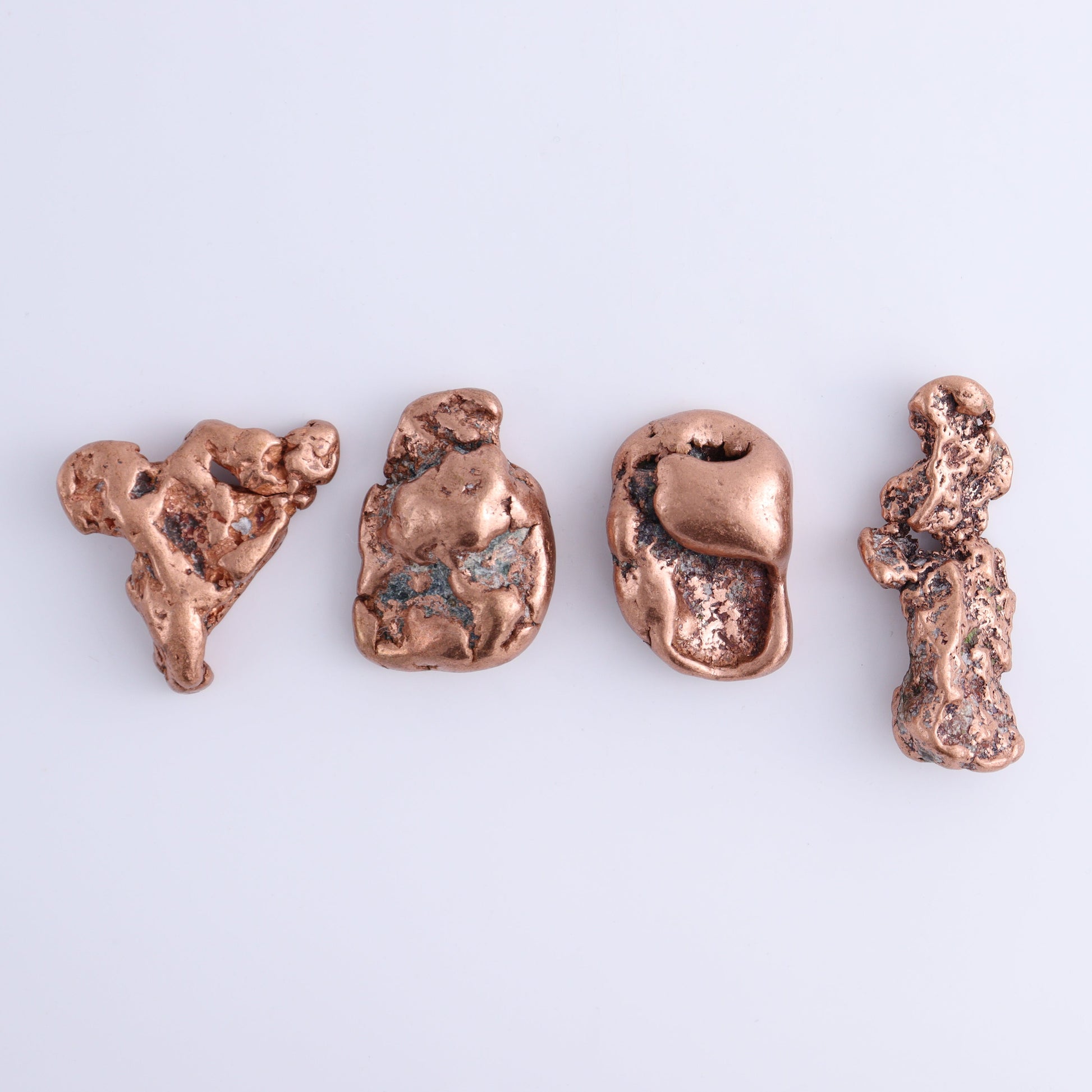 Copper Nuggets Flat of 12 - Expert Wholesale and Supplier of Wholesale Crystals & Bulk Gemstones, ["copper","Copper Nuggets","Freeforms","United States"]
