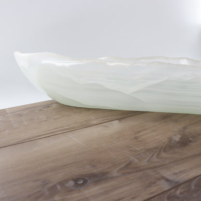 Mexican Onyx/Calcite Canoe Bowl