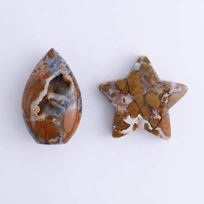 Brecciated Jasper Moons, Stars, Towers, Clouds, and Flames Set of 10 - Expert Wholesale and Supplier of Wholesale Crystals & Bulk Gemstones, ["Brecciated Jasper","Clouds","flames","Indonesia","moons","stars","Towers"]