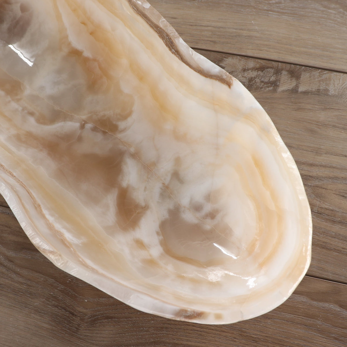 Mexican Onyx/Calcite Canoe Bowl 23"