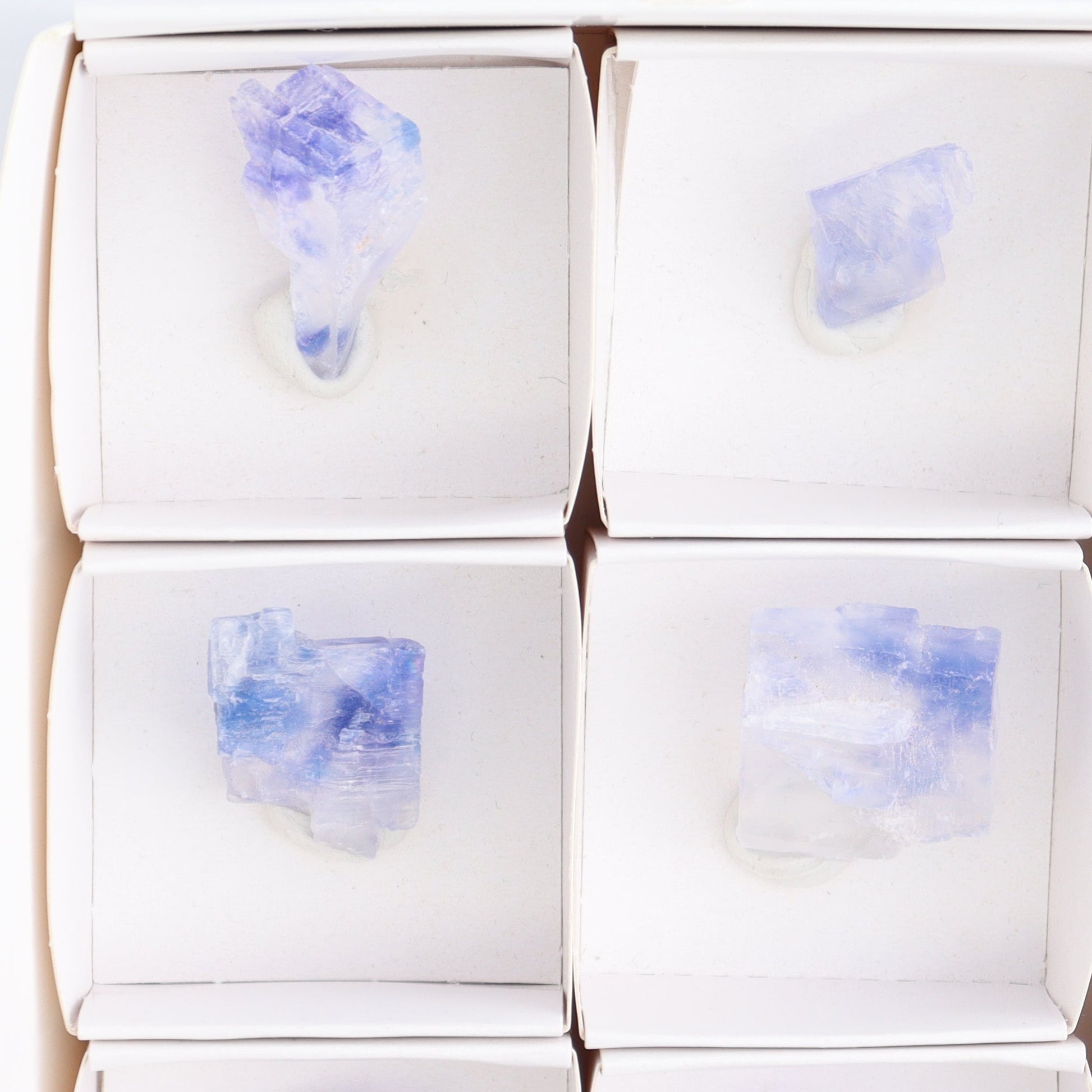 Canadian Blue Halite Rough Set of 9 - Expert Wholesale and Supplier of Wholesale Crystals & Bulk Gemstones, ["Blue Halite","Canada","Halite","Rough","Roughs"]