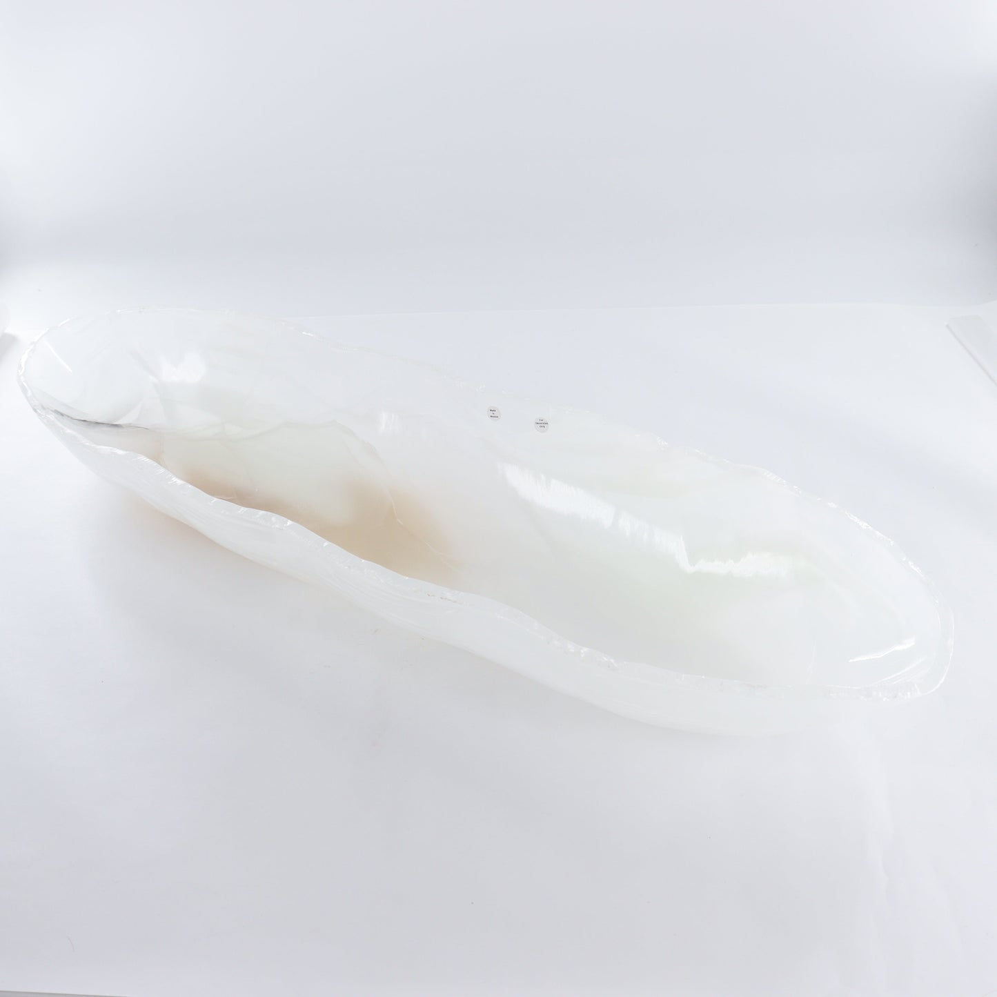 Mexican Onyx/Calcite Canoe Bowl