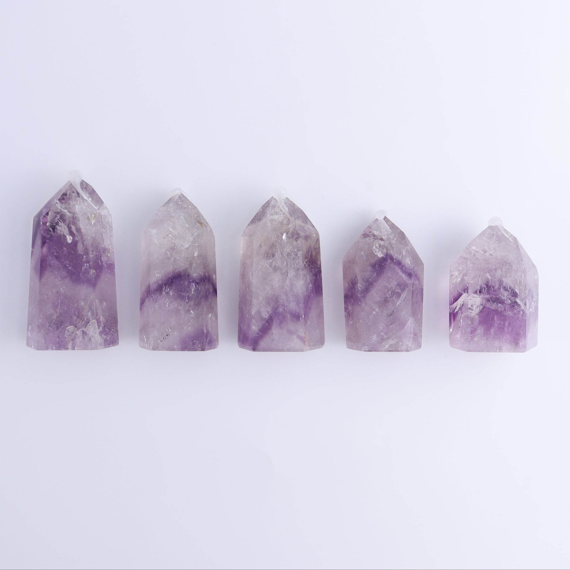 Amethyst Towers Set of 5 - Expert Wholesale and Supplier of Wholesale Crystals & Bulk Gemstones, ["Amethyst","Brazil","Towers"]