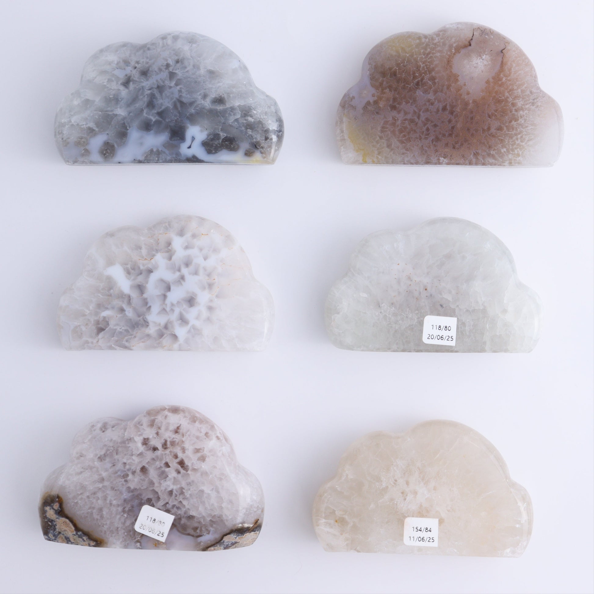 Agate Clouds Set of 6 - Expert Wholesale and Supplier of Wholesale Crystals & Bulk Gemstones, ["Agate","Clouds"]