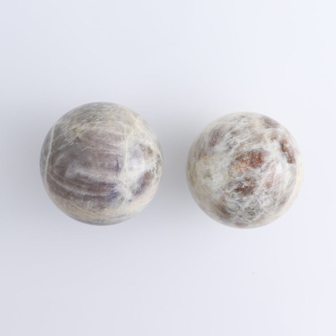 Sunstone-Moonstone Spheres Set of 3