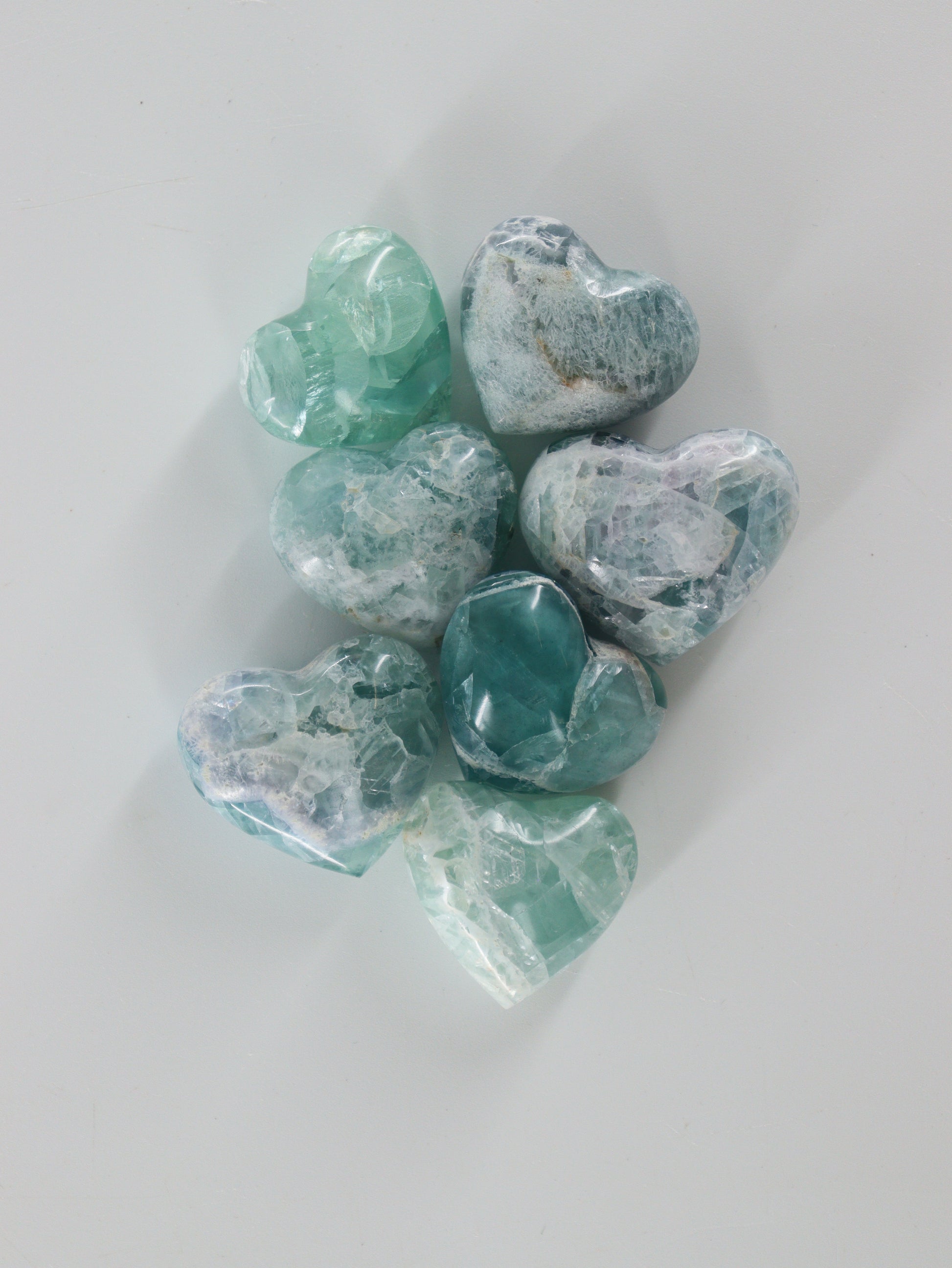 Fluorite Hearts Set of 7 - Expert Wholesale and Supplier of Wholesale Crystals & Bulk Gemstones, []