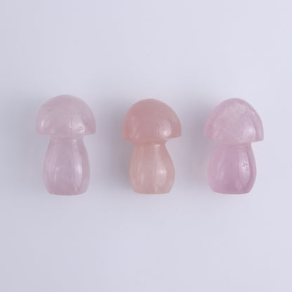 Rose Quartz Mushrooms Set of 9 - Expert Wholesale and Supplier of Wholesale Crystals & Bulk Gemstones, ["Madagascar","Mushrooms","Quartz","Rose Quartz"]