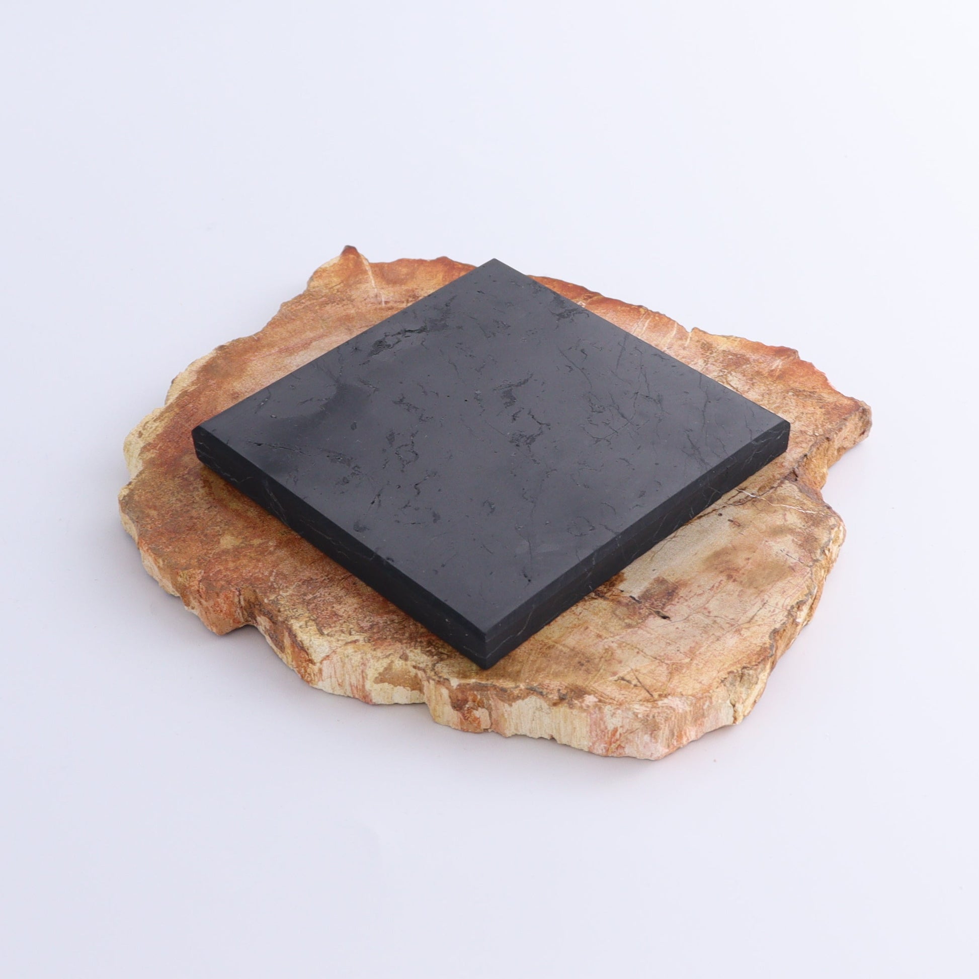 One Shungite Square Charging Plate - Expert Wholesale and Supplier of Wholesale Crystals & Bulk Gemstones, ["plate","Russia","Shungite","Square"]