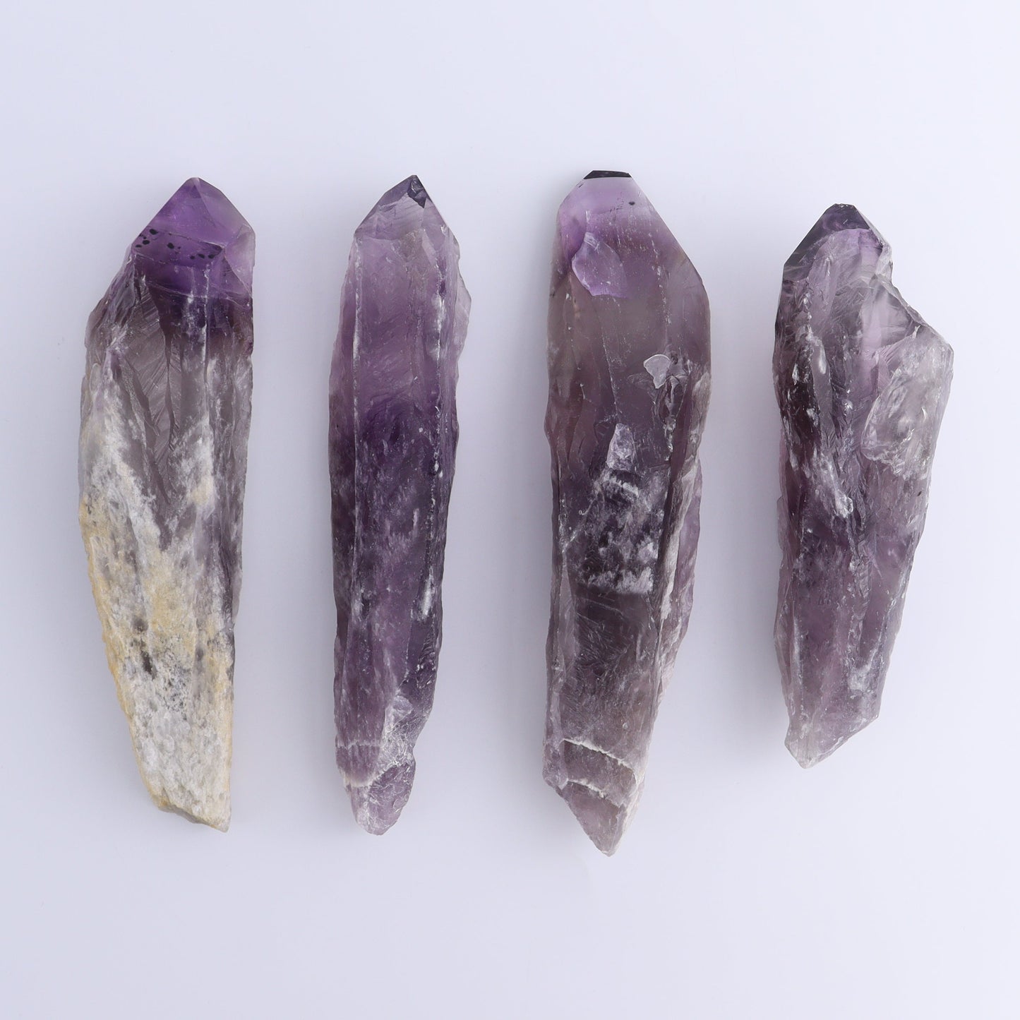 Amethyst Polished Tips Set of 4 - Expert Wholesale and Supplier of Wholesale Crystals & Bulk Gemstones, ["Amethyst","Polished Tip"]