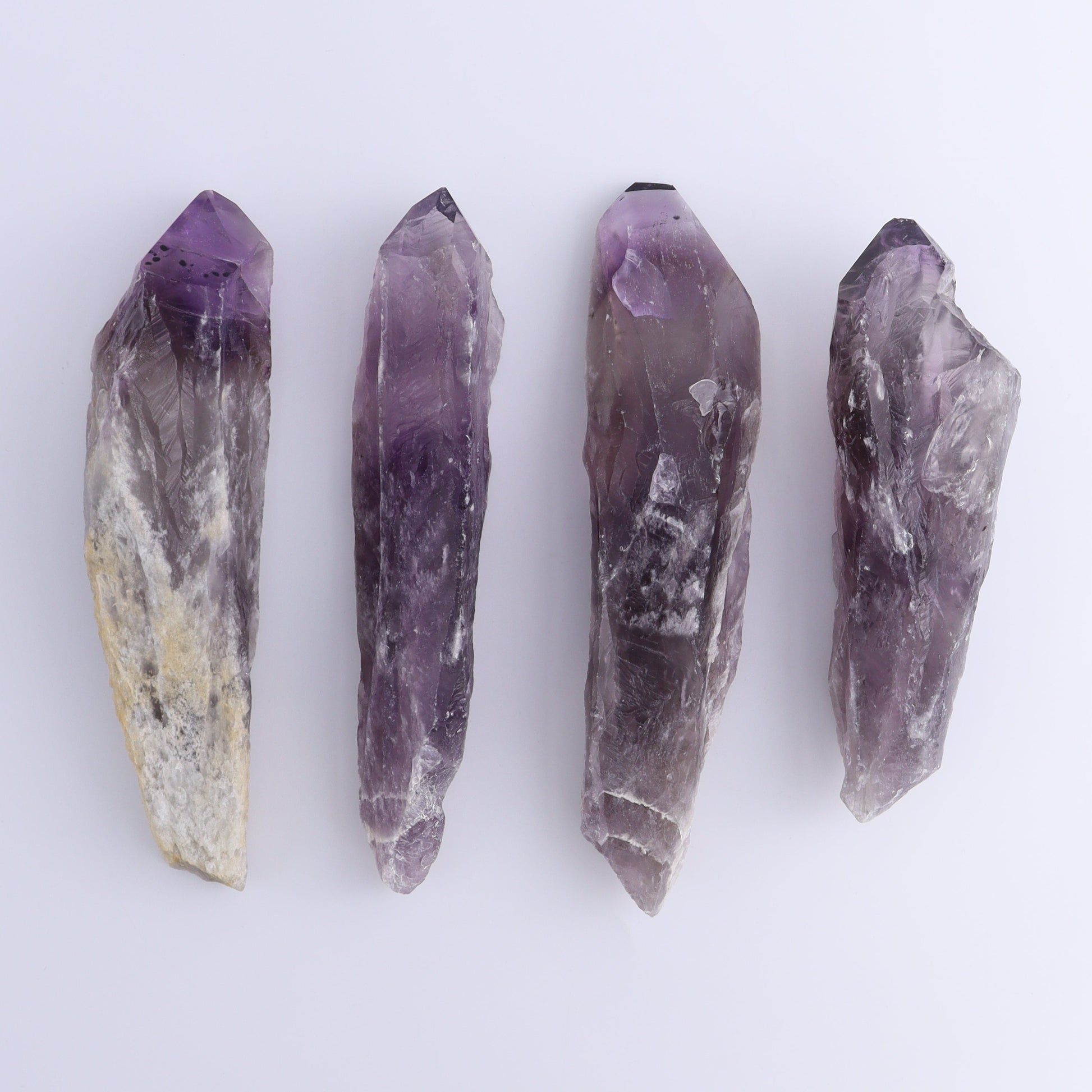 Amethyst Polished Tips Set of 4 - Expert Wholesale and Supplier of Wholesale Crystals & Bulk Gemstones, ["Amethyst","Polished Tip"]