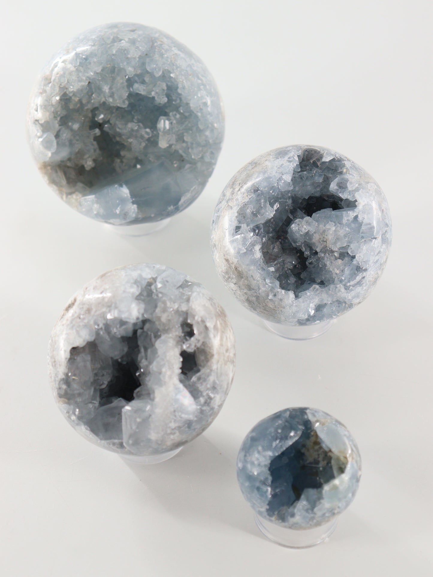 Celesite Spheres Set of 4 - Expert Wholesale and Supplier of Wholesale Crystals & Bulk Gemstones, []