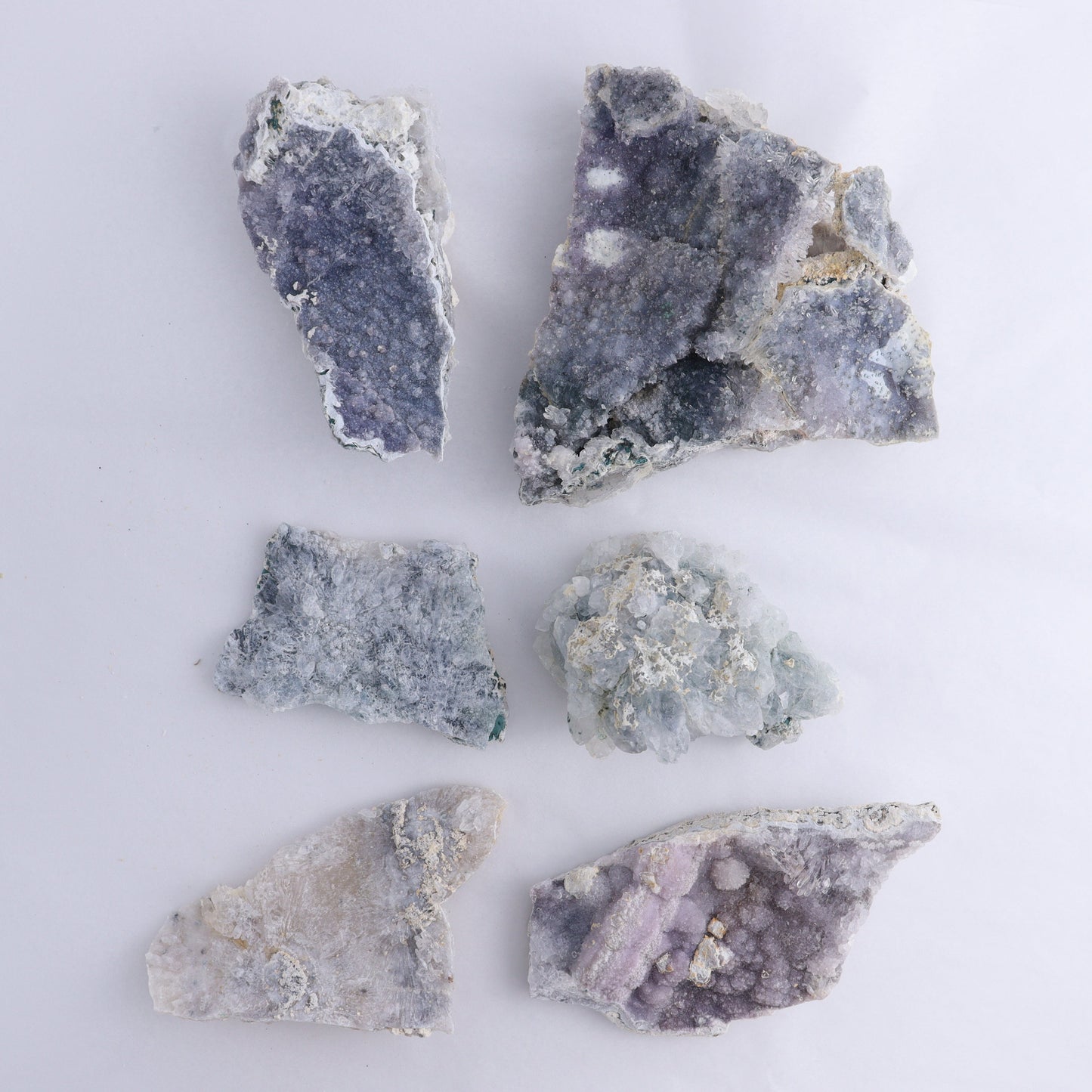 Amethyst Flower Clusters Set of 6