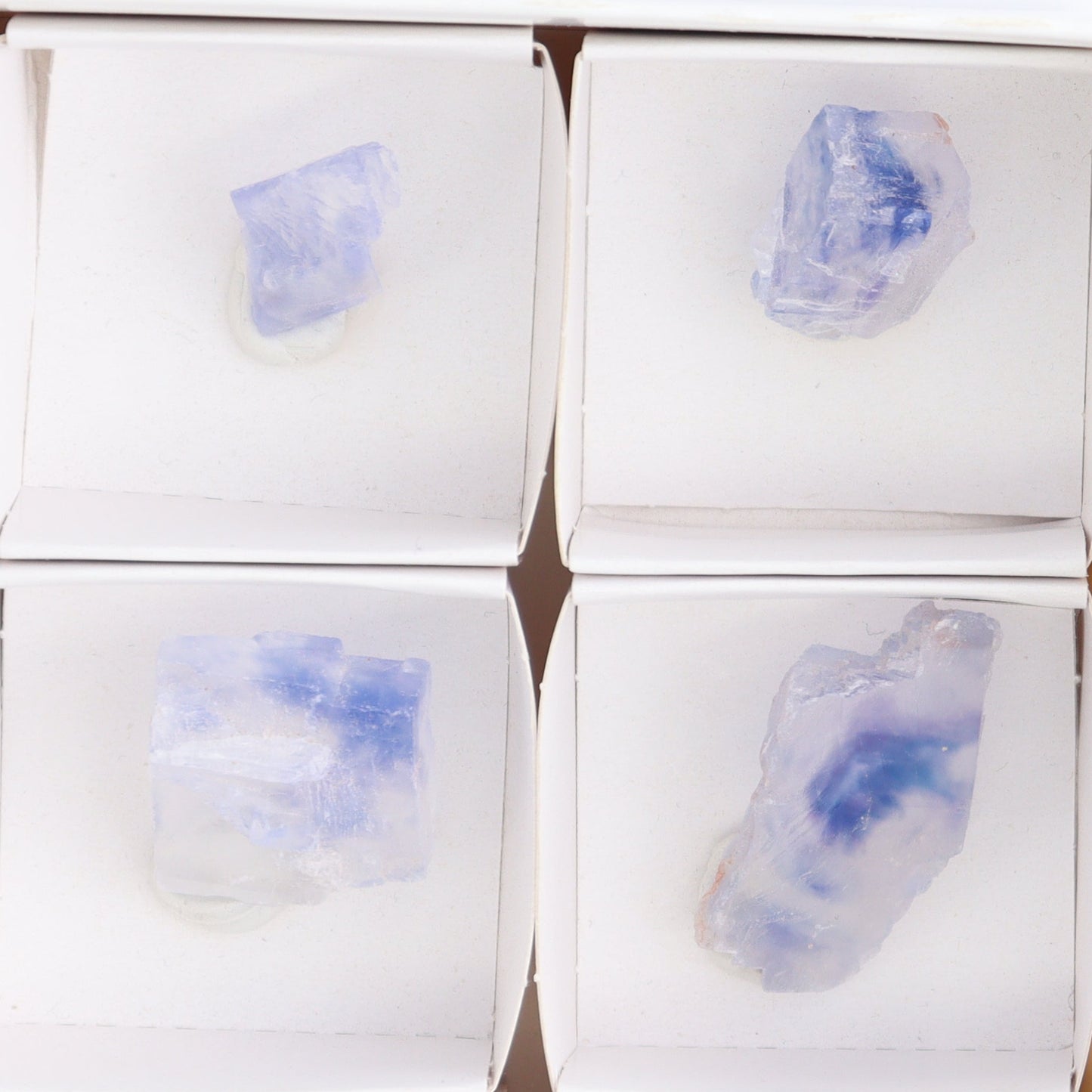 Canadian Blue Halite Rough Set of 9 - Expert Wholesale and Supplier of Wholesale Crystals & Bulk Gemstones, ["Blue Halite","Canada","Halite","Rough","Roughs"]