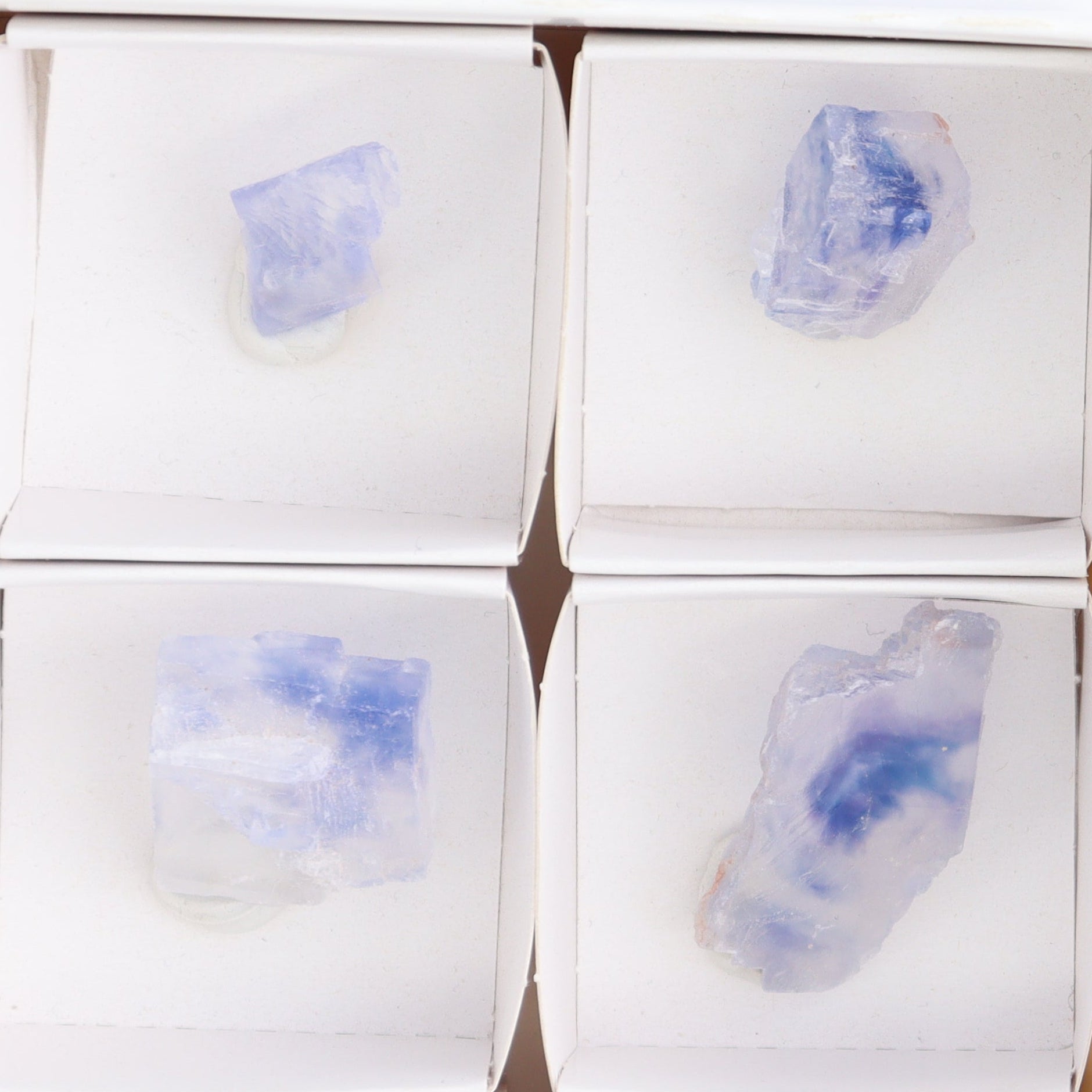 Canadian Blue Halite Rough Set of 9 - Expert Wholesale and Supplier of Wholesale Crystals & Bulk Gemstones, ["Blue Halite","Canada","Halite","Rough","Roughs"]