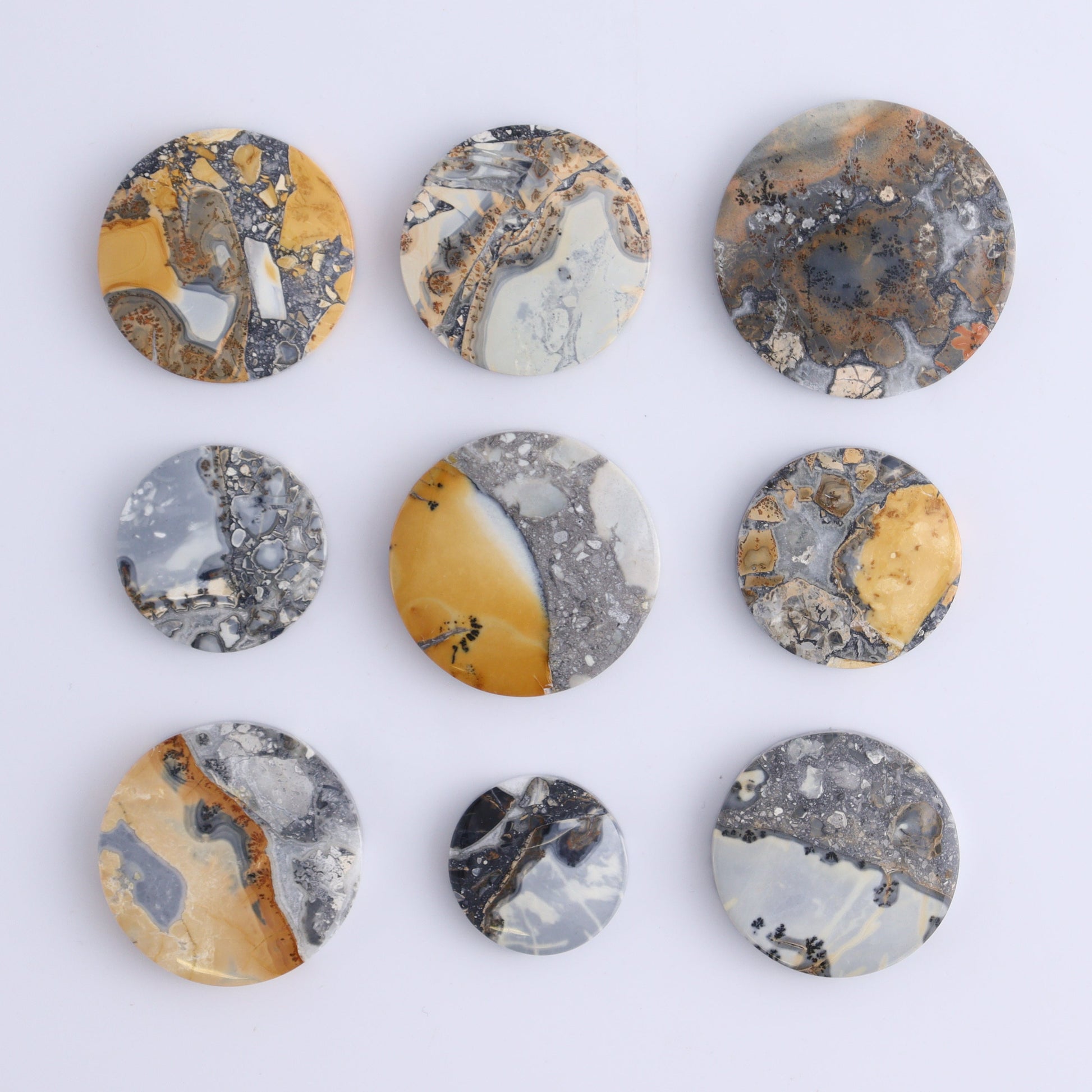 One Maligano Jasper Round Cab - Expert Wholesale and Supplier of Wholesale Crystals & Bulk Gemstones, ["Cabs","jasper","Maligano Jasper","Round"]