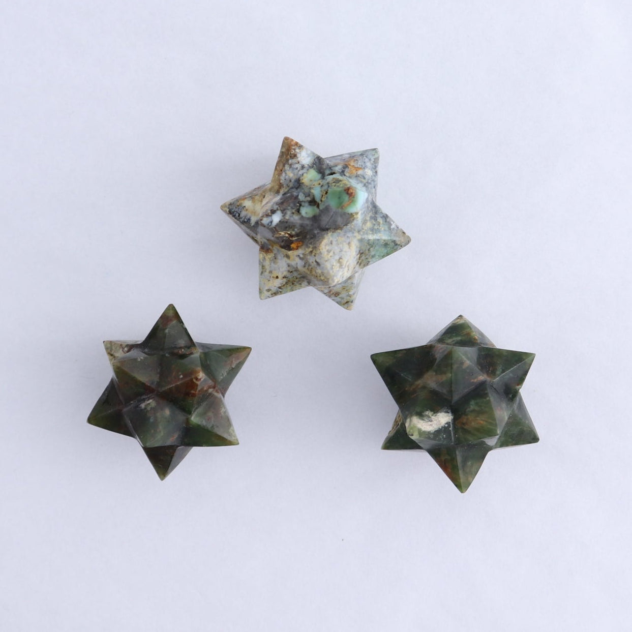 Mixed Stones Stars Set of 18 & 2 Cut Base Stars