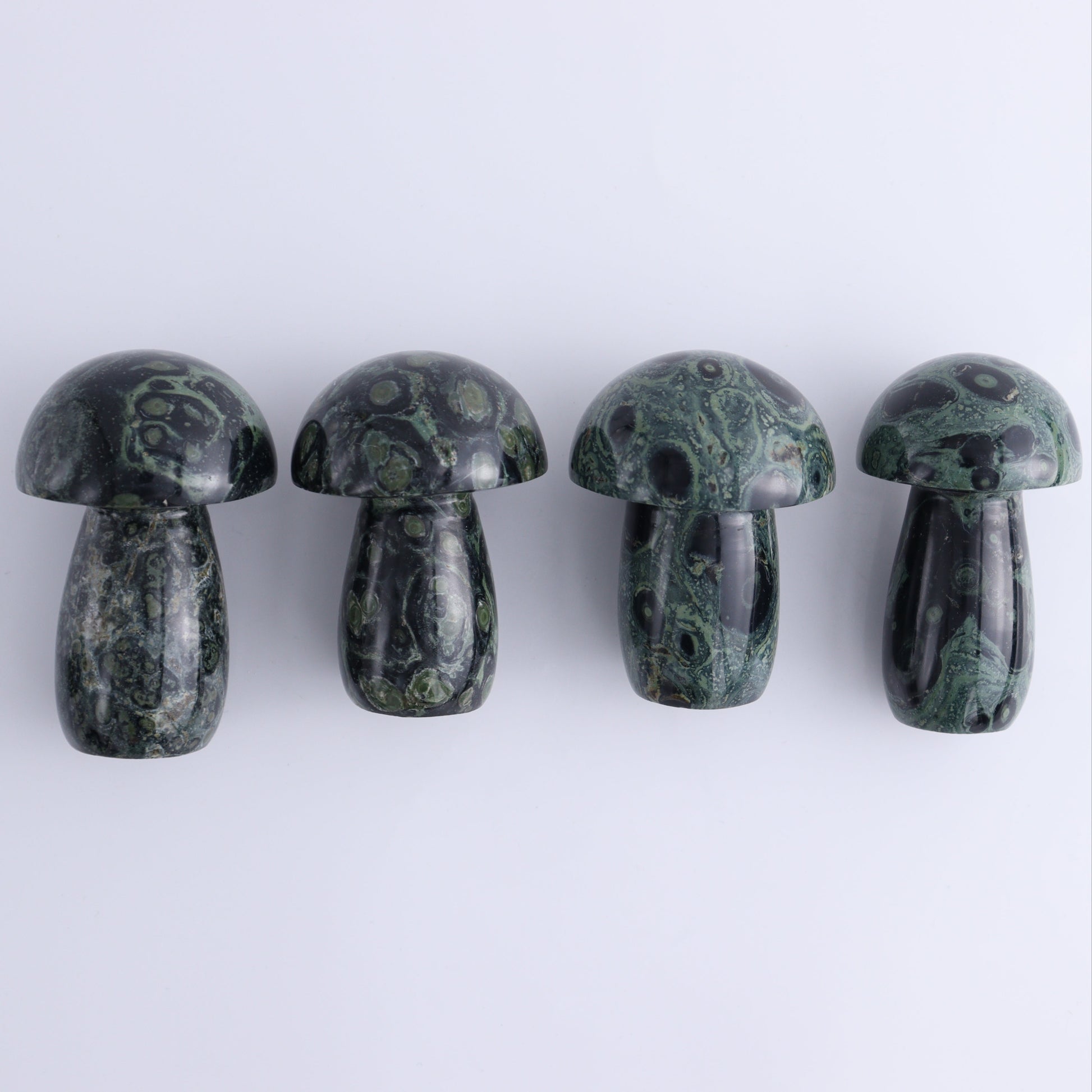 Kambaba Jasper Mushrooms Set of 8 - Expert Wholesale and Supplier of Wholesale Crystals & Bulk Gemstones, ["Kambaba Jasper","Madagascar","Mushrooms"]