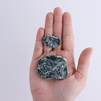 Seraphinite Slices Set of 7 - Expert Wholesale and Supplier of Wholesale Crystals & Bulk Gemstones, ["Seraphinite","Slices and Slabs"]