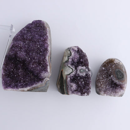 Uruguay Amethyst Set of 5 - Expert Wholesale and Supplier of Wholesale Crystals & Bulk Gemstones, ["Amethyst","Cut Base","Uruguay"]