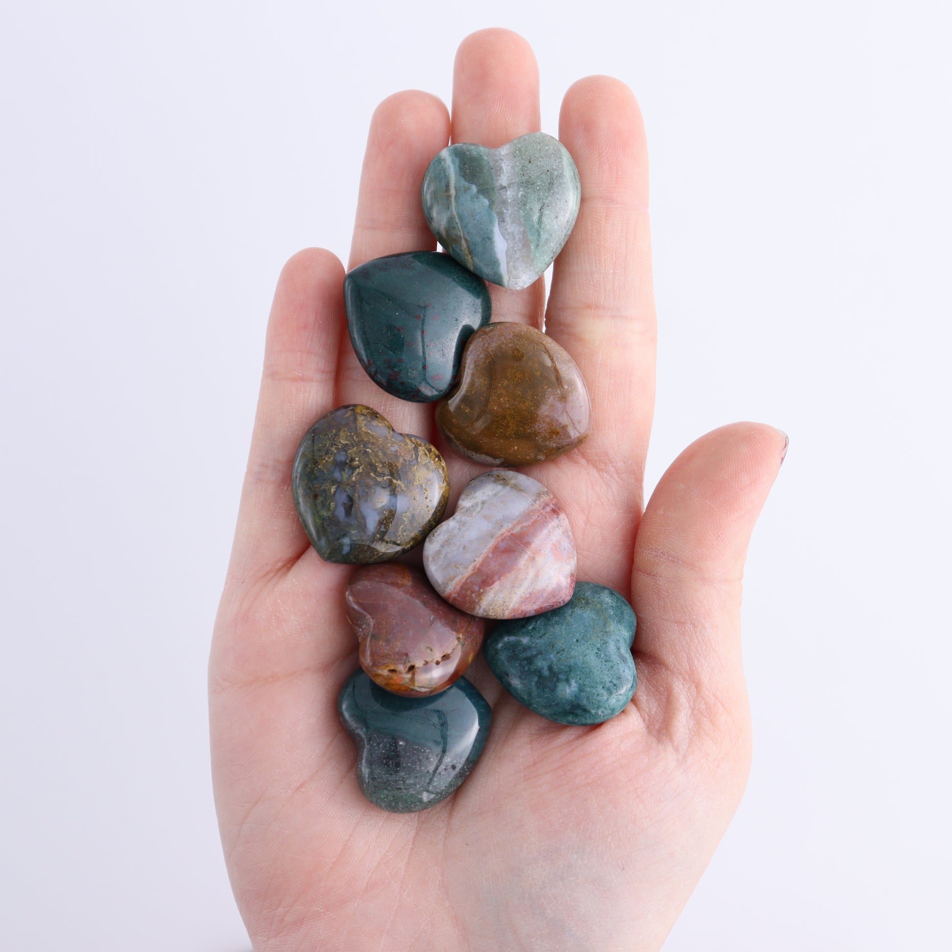 50 pcs Mini Ocean Jasper Hearts - Expert Wholesale and Supplier of Wholesale Crystals & Bulk Gemstones, ["Hearts","jasper","Ocean Jasper"]