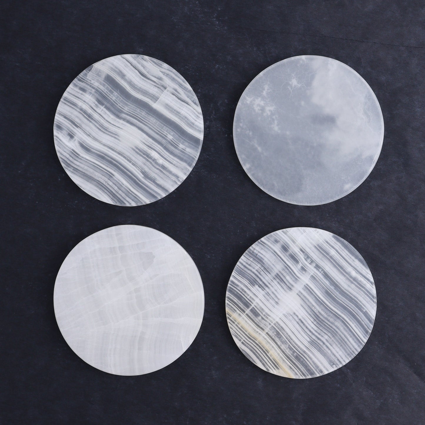 One White Onyx Coaster - Expert Wholesale and Supplier of Wholesale Crystals & Bulk Gemstones, ["Catalog Onyx","coaster","Mexico","onyx","White onyx"]